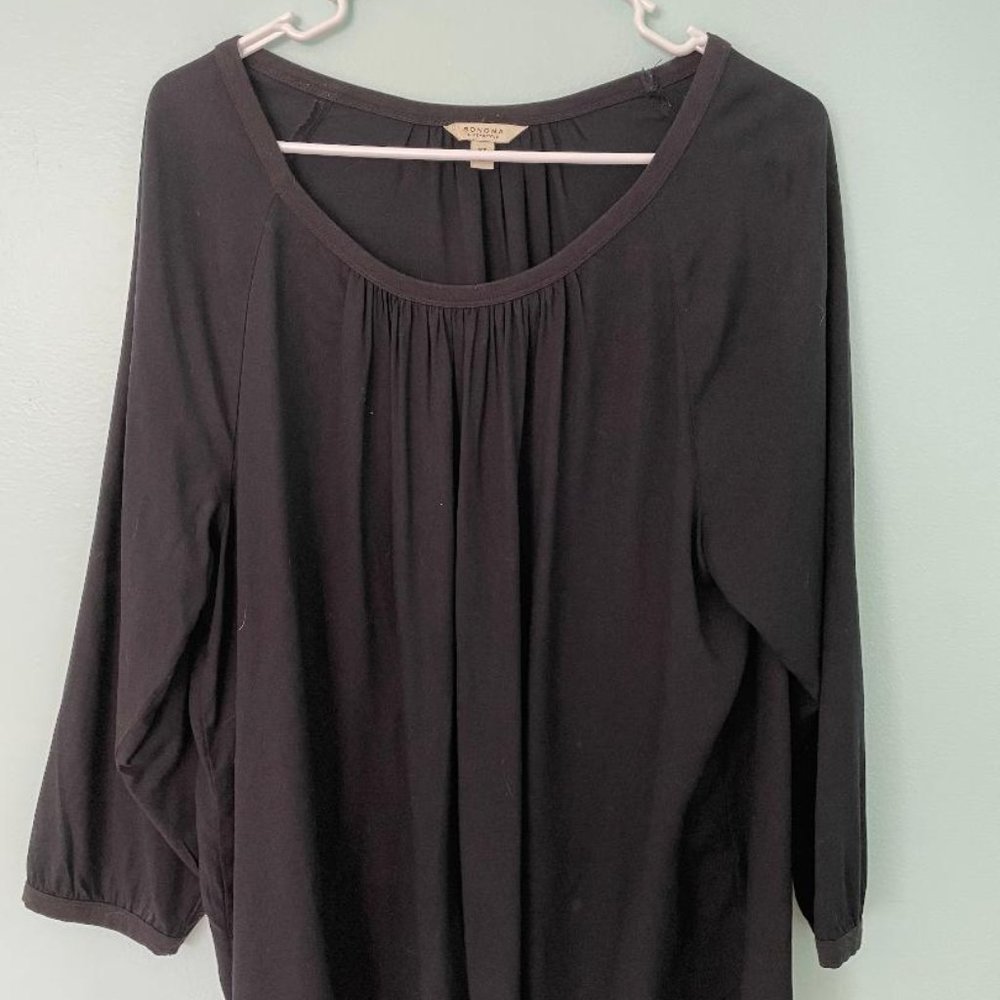 Womens Black Sonoma Long Sleeve top XL